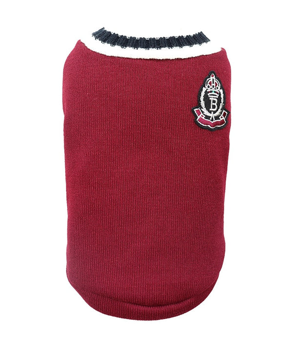 College Style Pet Dog Sweater Winter Warm Dog Clothes for Small Medium Dogs Puppy Cat Vest Chihuahua French Bulldog Yorkie Coat