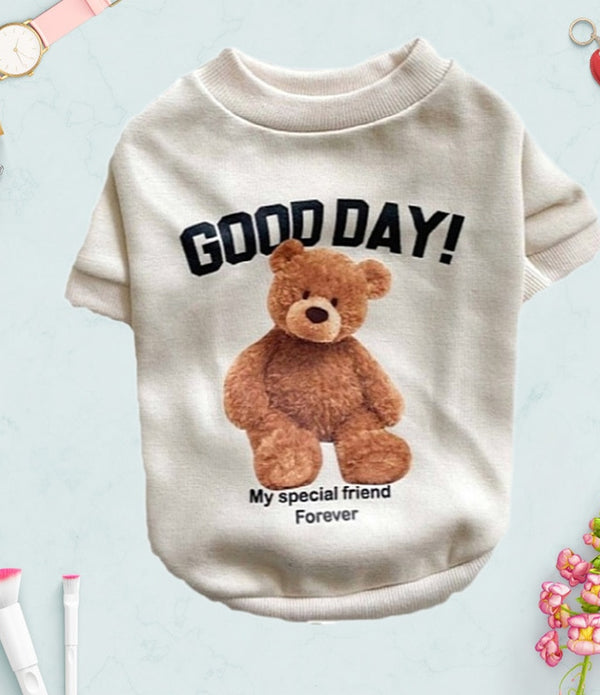 Pet T Shirt Cat Vest Sport Shirt Cat Sweater Pet Clothing Crew Neck Cartoon Bear Puppy Hoodie Fashion Autumn Winter Dog Clothes