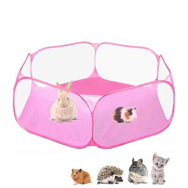 Portable Pet Cat Dog Cage Tent Playpen Folding Fence For Hamster Hedgehog Small Animals Breathable Puppy Cat Rabbit Guinea Pig