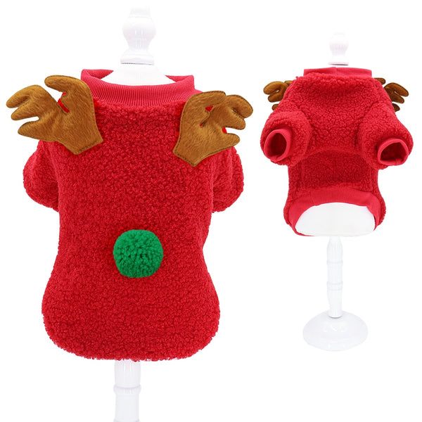 Christmas Dog Clothes T-shirt Cute Puppy Cat Christmas Clothes Costume New Year Pet Clothing Outfit For Chihuahua Yorkshire