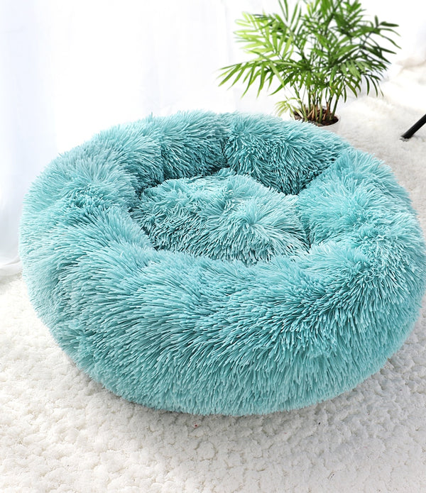 Soft Pet Dog Bed Long Plush Winter Cat Mat Dog Beds For Small Medium Large Dogs House Round Cushion Pet Product Accessories