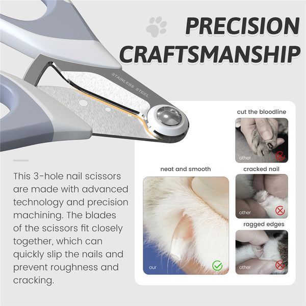 MAMY PETS Cat Porous Nail Clippers Nail Supplies For Professionals Claw Sharpener For Dogs Round Hole Cat Cutter Grooming Care