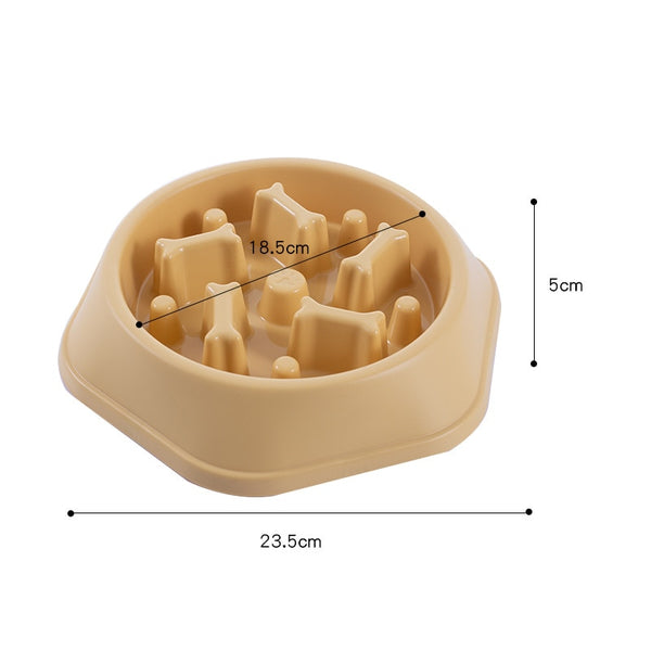 Pet Dog Bowl Dog Slow Feeder Bowl Puppy Cat Slow Eating Dish Bowl Anti-Gulping Food Plate Feeding Dog Cat Food Bowl Pet Supplies