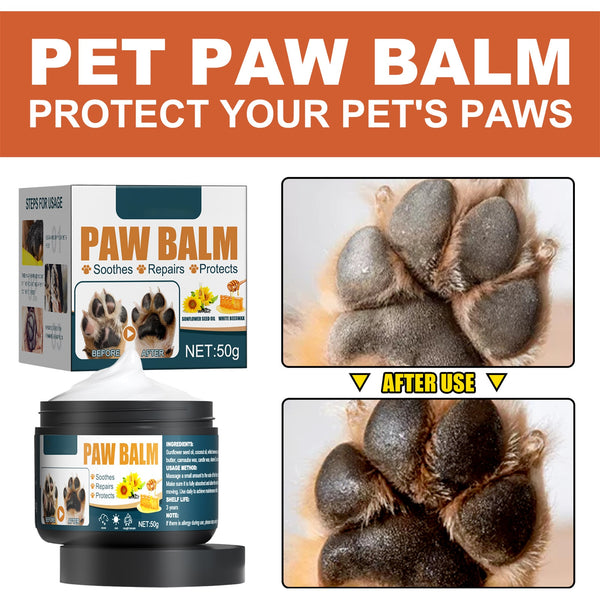 Pet Paw Balm 50g Paw Soother Natural Skin Healing Balm Moisturising Cream for Repairing Dry and Cracked Skin Dog Cat Skin Care C