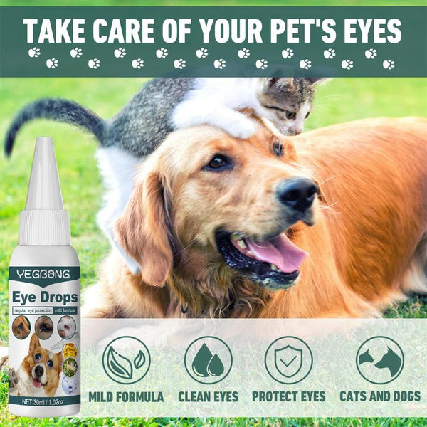 30 Ml Pets Eye Care Drops For Dogs Cats Eyes Tear Stain Removing Dirt Anti-inflammatory Bactericidal Safe Pet Clean Supplies