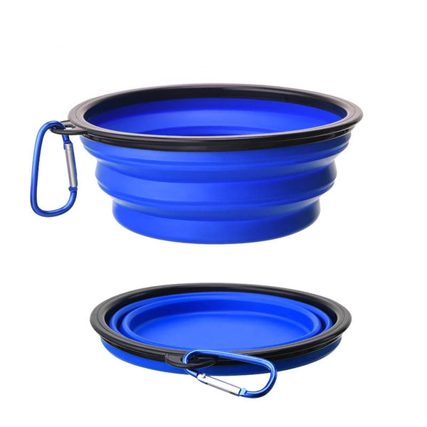 350/1000ml Large Collapsible Dog Pet Folding Silicone Bowl Outdoor Travel Portable Puppy Food Container Feeder Dish Bowl