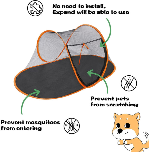 Portable Folding Pet Tent Cats Dog House Pet Cage For Cat Tent Playpen Puppy Kennel Easy Operation Fence Outdoor Dogs House