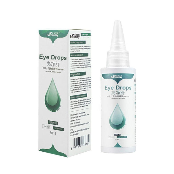 60ml Pet Dog Cats Eye drops Portable Puppy Care Eye Cleaning Drops Pets Eyes Tear Stain Remover Dog Eye Health Care Dog Supplies