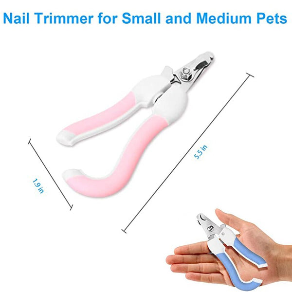 Pet Cat Dog Nail Clipper Cutter Stainless Steel Grooming Scissors Clippers Claw Nail Scissors w/ Lock Labor-Saving Nail Clipper