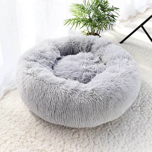 Soft Pet Dog Bed Long Plush Winter Cat Mat Dog Beds For Small Medium Large Dogs House Round Cushion Pet Product Accessories