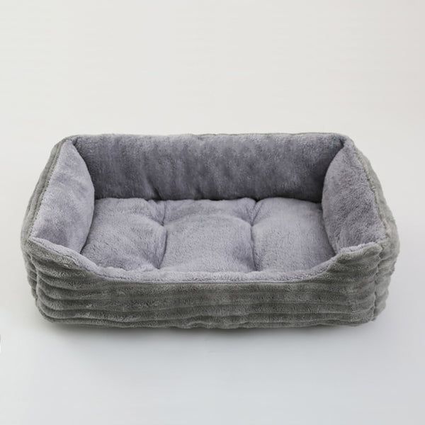 Bed for Dog Cat Pet Square Plush Kennel Medium Small Dog Sofa Bed Cushion Pet Calming Dog Bed House Pet Supplies Accessories