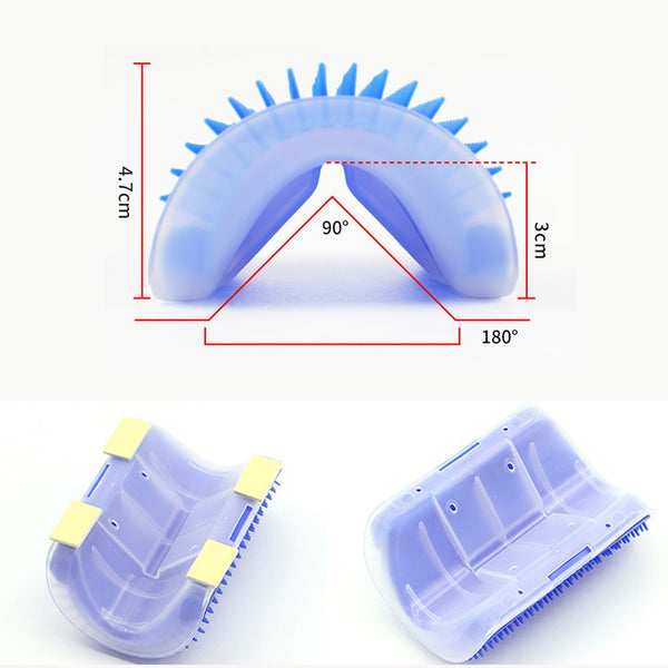 Cat Self Groomer With Catnip Soft Cats Wall Corner Massage Cat Comb Brush Rubs The Face With A Tickling Comb Pet Grooming Supply