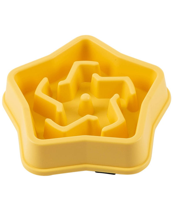 Pet Cat Dog Slow Food Bowl Fat Help Healthy Round Anti-choking Thickened And Non-slip Multiple Colors Shapes