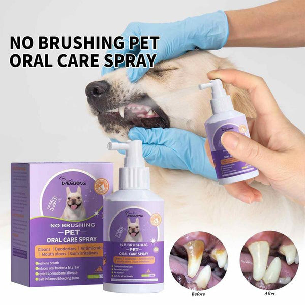 50ml Dog Mouth Fresh Spray Odor Eliminating Natural Ingredients Puppies Breath Spray Pets Oral Care Cats Deodorant Pets Supplies