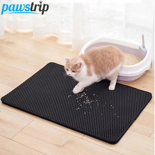 Waterproof Pet Cat Litter Mat EVA Double Layer Cat Litter Trapping Pet Litter Cat Mat Clean Pad Products For Cats Accessories