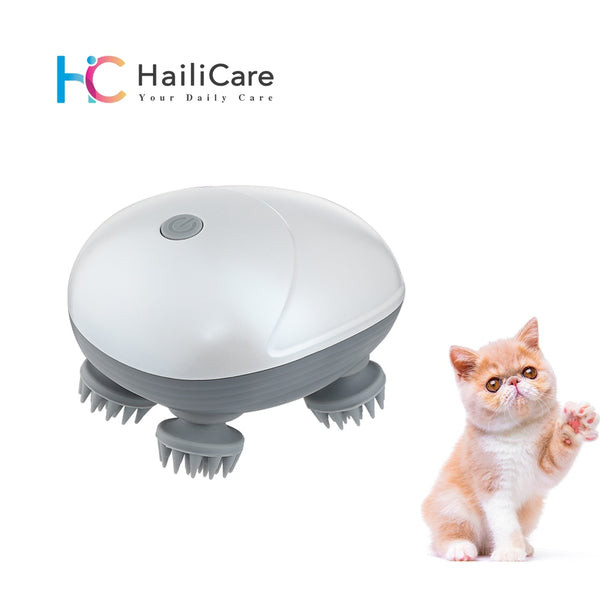 Electric Pet Massager Dog Cat Massage Vibrating Scalp Charging Machine Head Kneading Health Care Cat Supplies Accessories