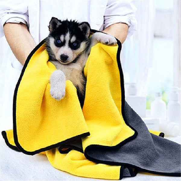 Quick-drying Pet Dog Bath and Cat Towels Soft Fiber Towels Water-absorbent Towel Convenient Pet Shop Cleaning Towel Pet Supplies