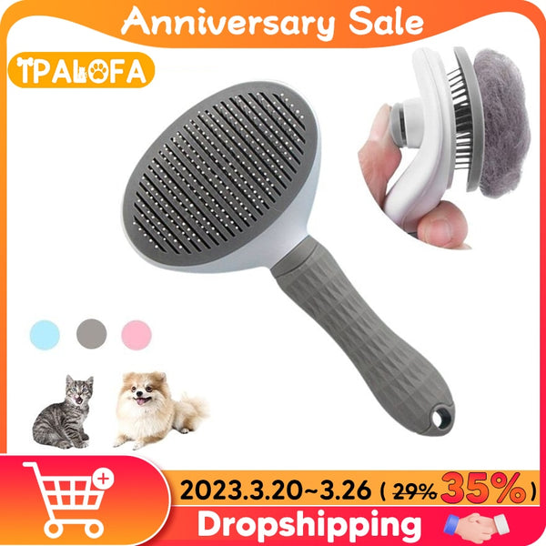 Pet Dog Hair Brush Cat Comb Grooming And Care Cat Brush Stainless Steel Comb For Long Hair Dogs Cleaning Pets Dogs Accessories