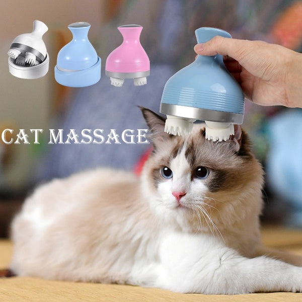 Electric Cat Dog Body Massager Relax Shoulder Neck Tissue Head Scalp Massage Kneading Vibrating Device Health Pet Accessories