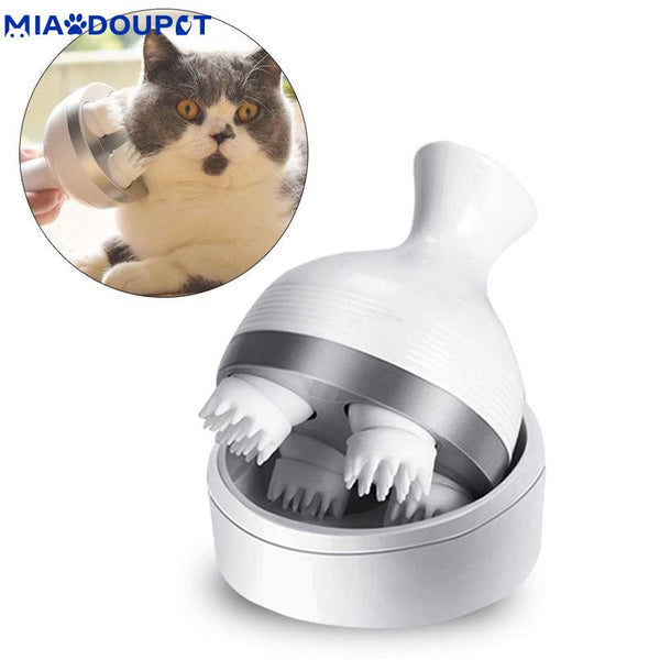 MIAODOUPET Pet Intelligent Electric Cat Massager 3D Head Massager Cats Automatic Rotate Charging Dragon Claw Hand Massage