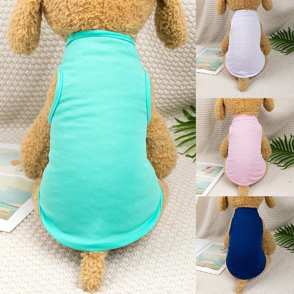 Dog Vest Small Dog Clothing Puppy Pet Cat T-shirt Thin Section Breathable Bottoming Puppy Shirt Soft Leisure Cat Vest